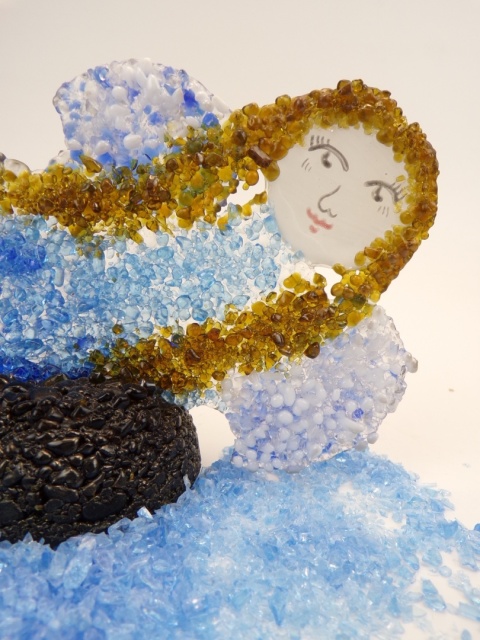 Anioł Aurora -niebieski jasny wzór 03