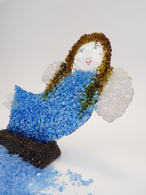 Anioł Aurora - niebieski klasyczny wzór 02