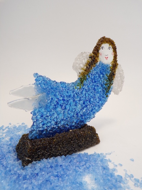 Anioł Aurora - niebieski klasyczny wzór 02