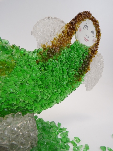 Anioł Aurora - zielony klasyczny wzór 01