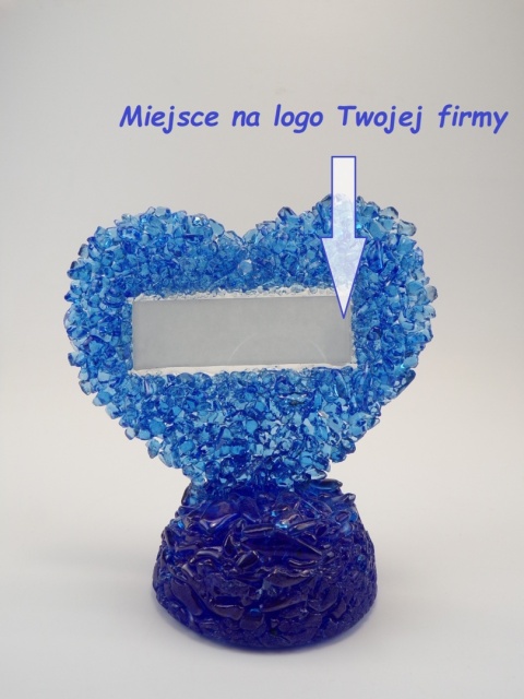 Serce stojące niebieskie